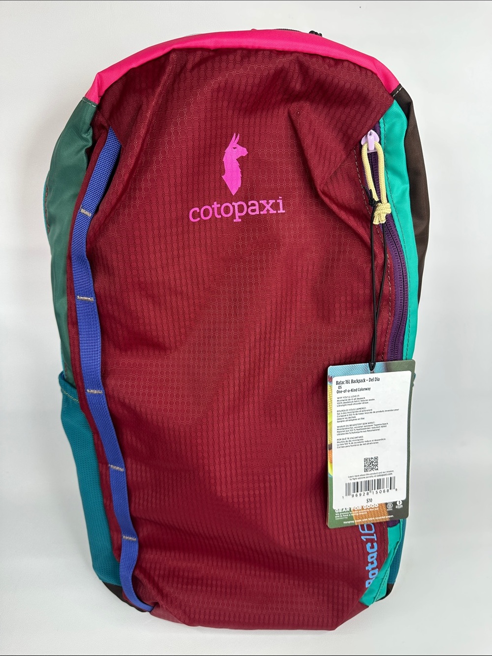 Cotopaxi Batac Del Día 16L Backpack One-of-a-Kind Multicolor Lightweight Daypack